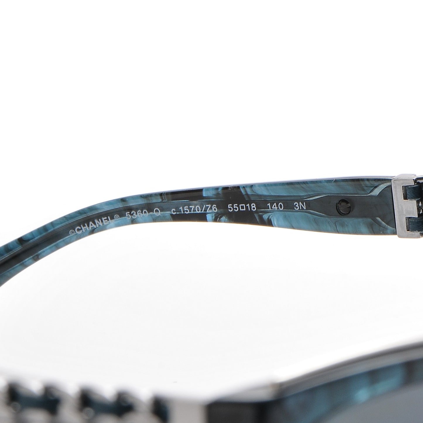 Square Chain Sunglasses 5360-Q Dark Blue