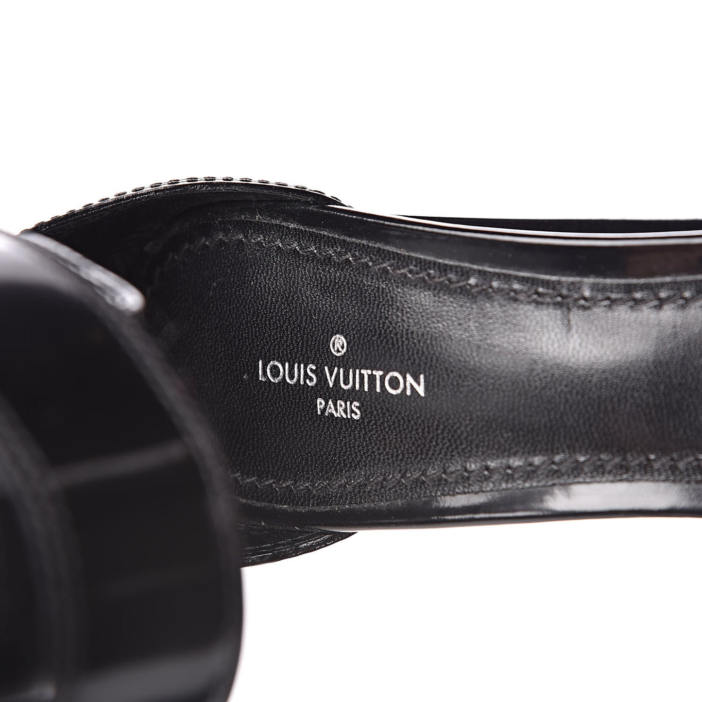 Glazed Calfskin Star Trail Sandals 38 Black