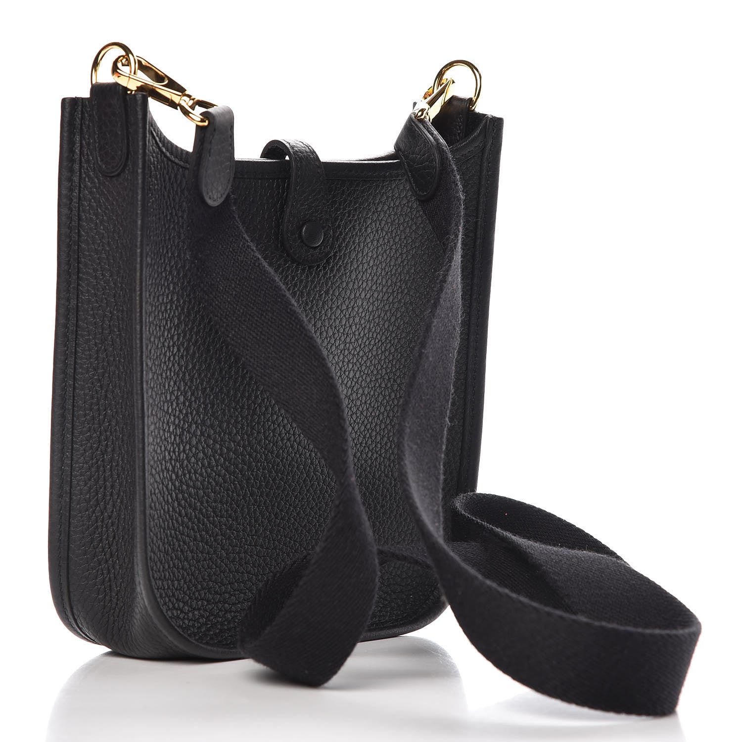 Hermes Taurillon Clemence Evelyne TPM Black 3 of 9