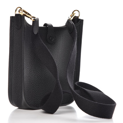 Hermes Taurillon Clemence Evelyne TPM Black 3 of 9