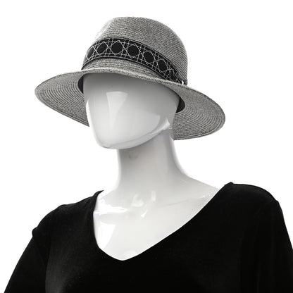 Christian Dior Paper Woven Hat 57 Grey 2 of 8