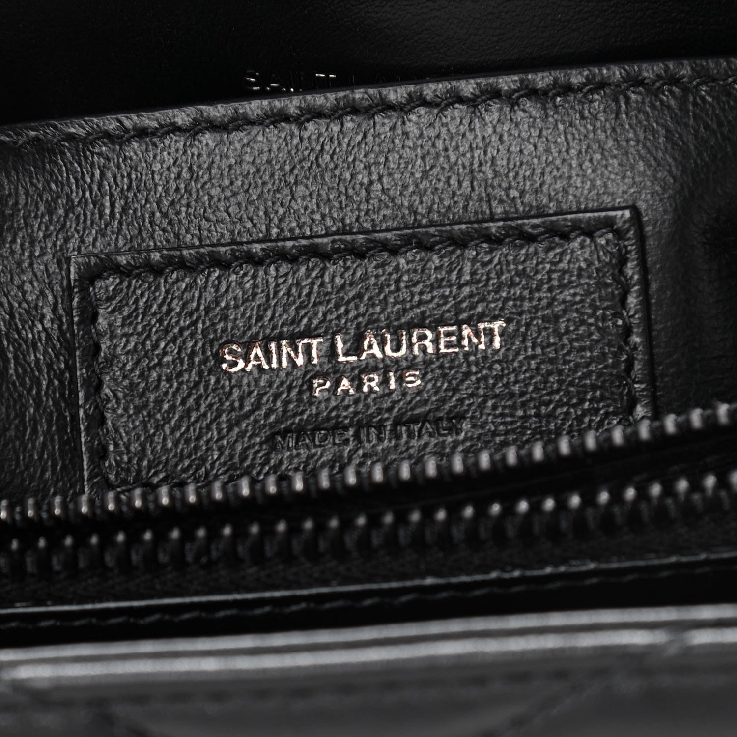 Saint Laurent Calfskin Y Quilted Monogram Small Loulou Chain Satchel Black 6 of 10