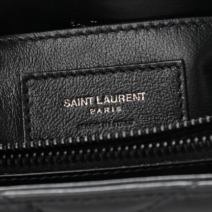 Saint Laurent Calfskin Y Quilted Monogram Small Loulou Chain Satchel Black 6 of 10