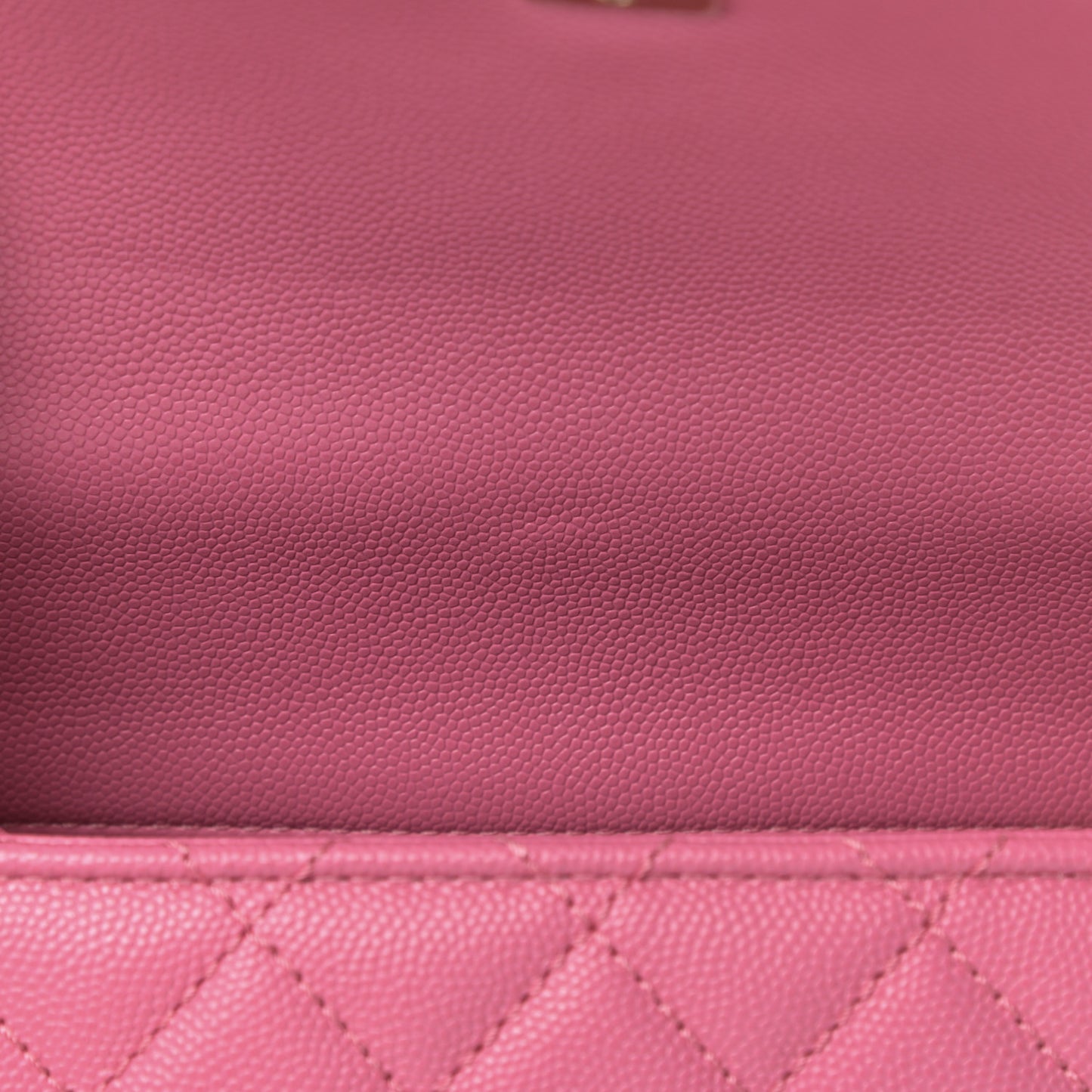 Caviar Lizard Embossed Quilted Mini Coco Handle Flap Pink