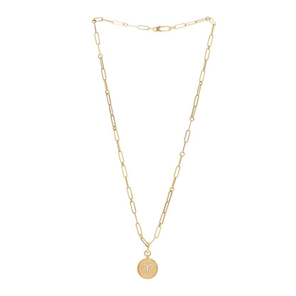 Roberto Coin 18K Yellow Gold Diamond Zodiac Aries Medallion Pendant Necklace 3 of 4