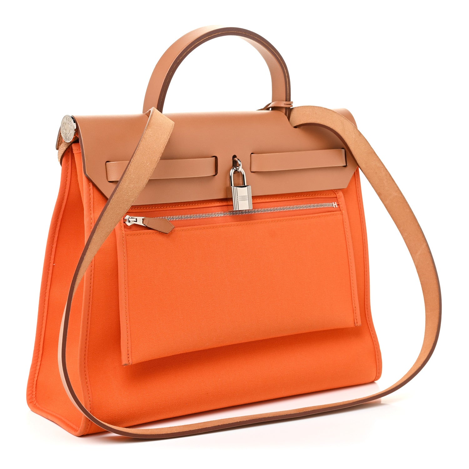 Hermes Toile Herbag Zip 31 PM Orange 4 of 25