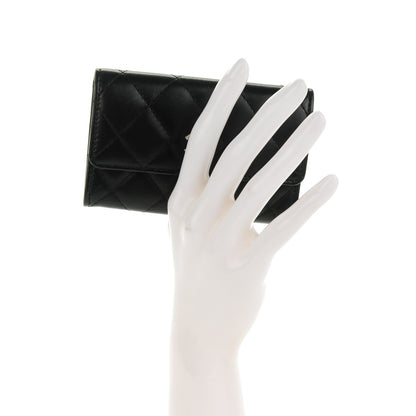 Chanel Lambskin Quilted Flap Card Holder Black 2 of 8