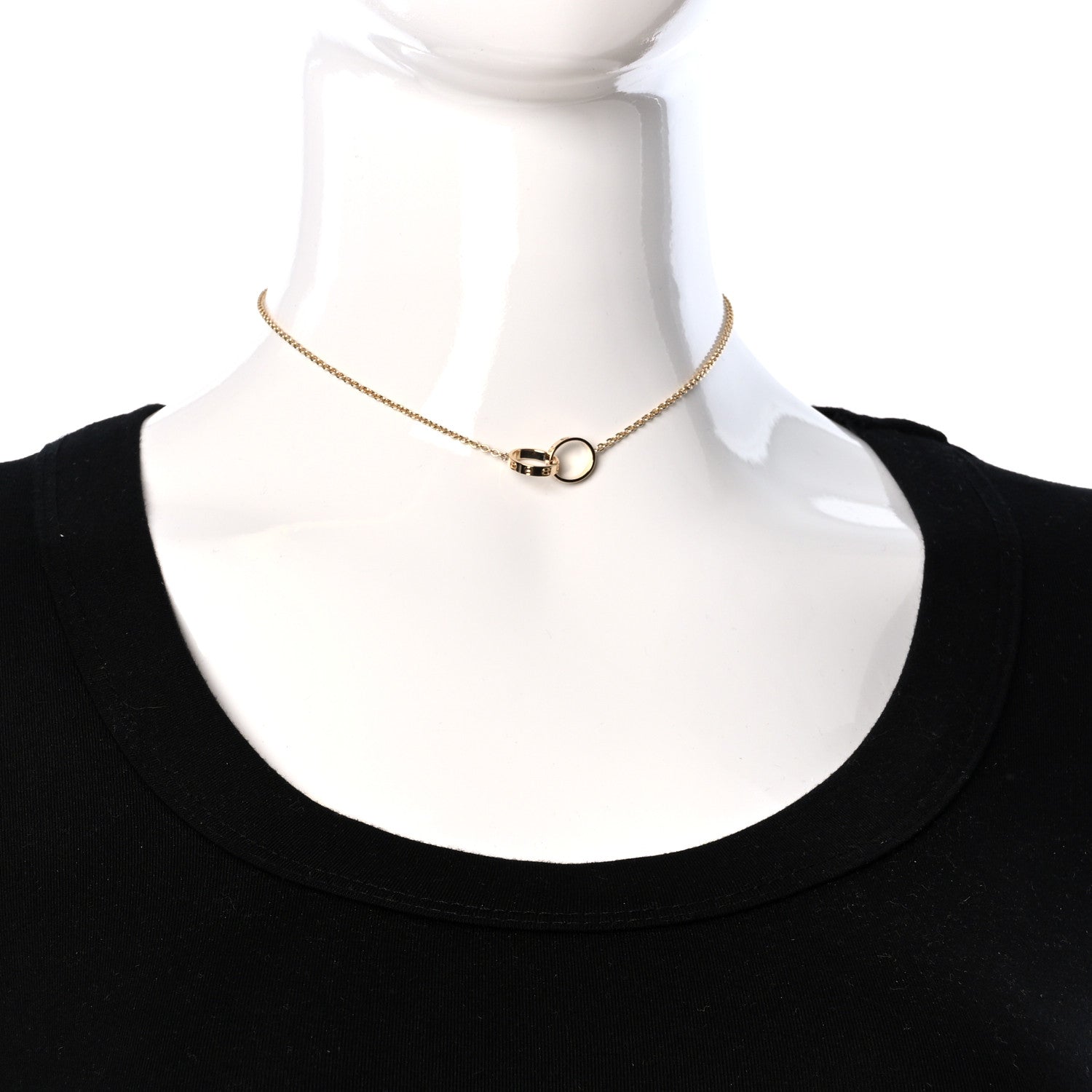 Cartier 18K Yellow Gold Interlocking LOVE Necklace 2 of 5