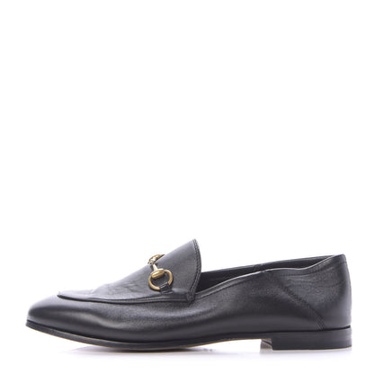 Gucci Lambskin Womens Brixton Horsebit Loafers 37 Black 1 of 11