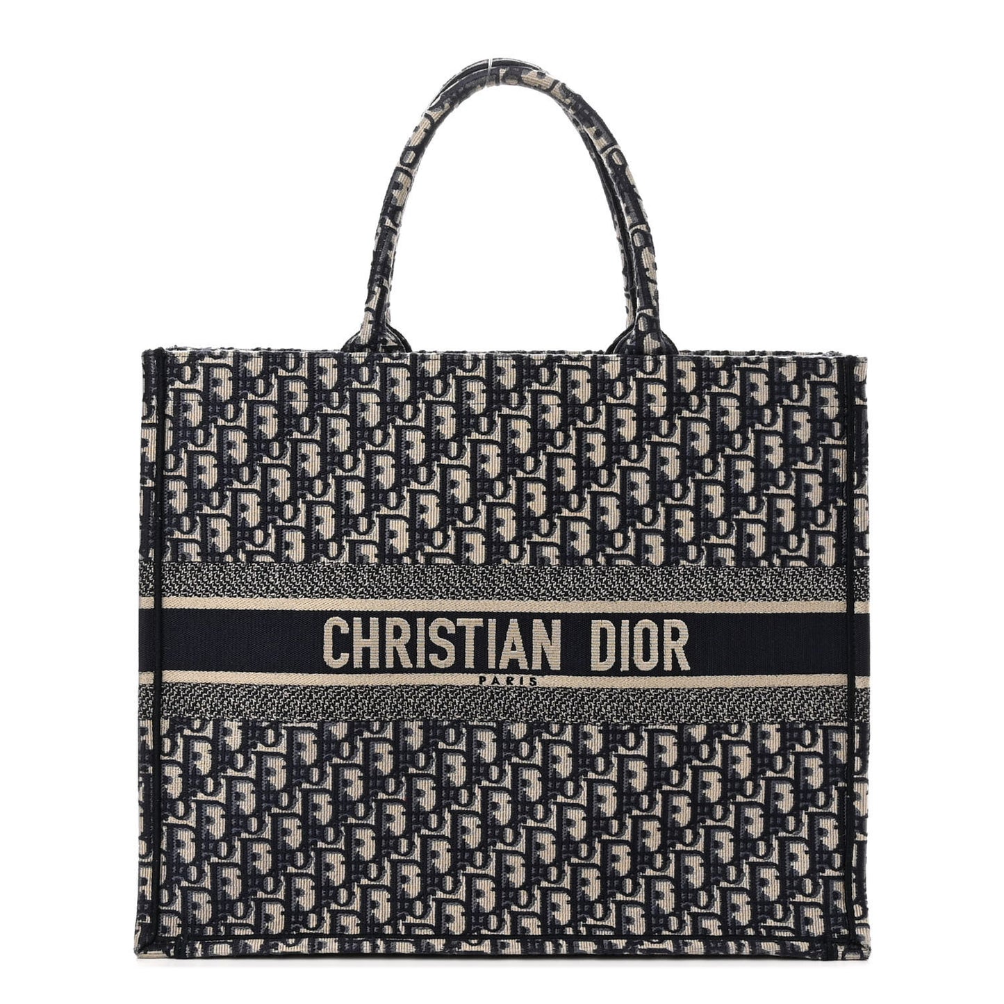 Oblique Book Tote Blue Multicolor