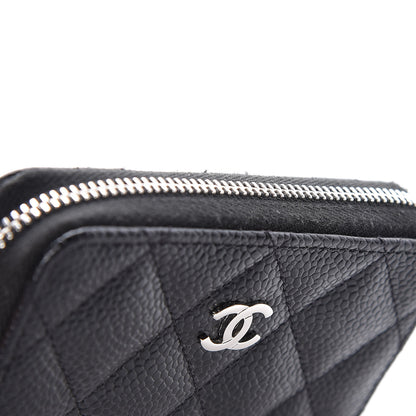Chanel Caviar Quilted Zip Coin Purse Black 8 of 14