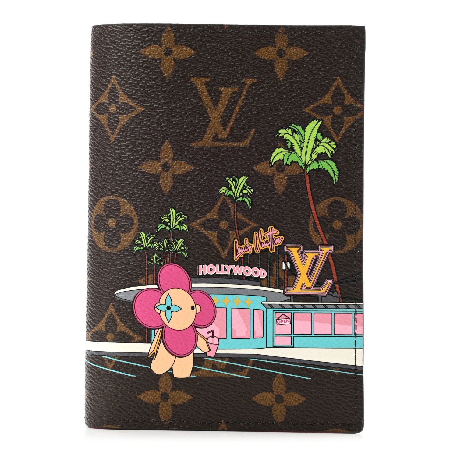 Louis Vuitton Monogram 2021 Christmas Animation Hollywood Passport Cover Fuchsia 1 of 6