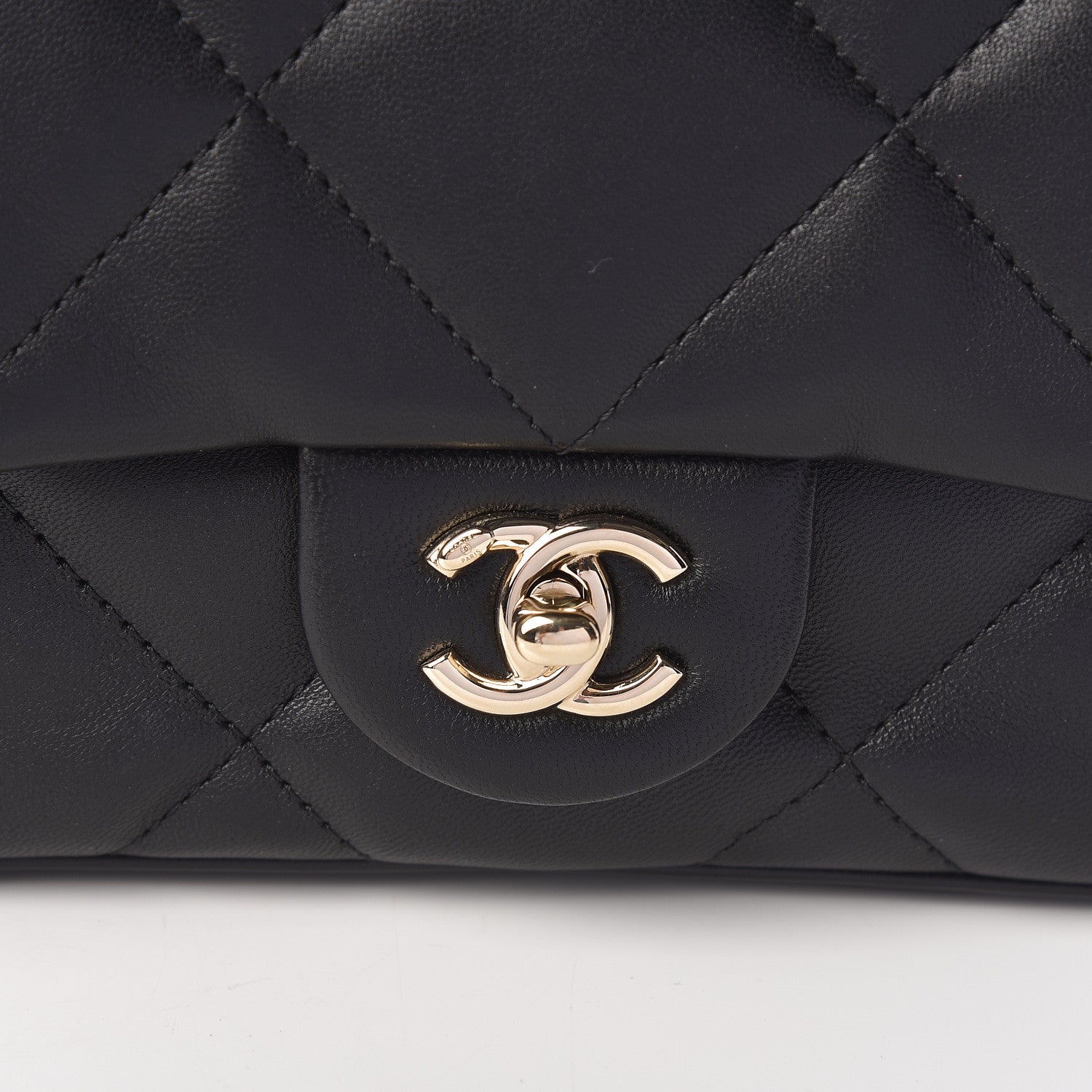 Chanel Lambskin Quilted Small Easy Carry Flap Black 8 of 11