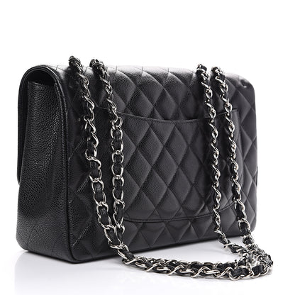 Chanel Caviar Quilted Jumbo Single Flap Black 2 of 12
