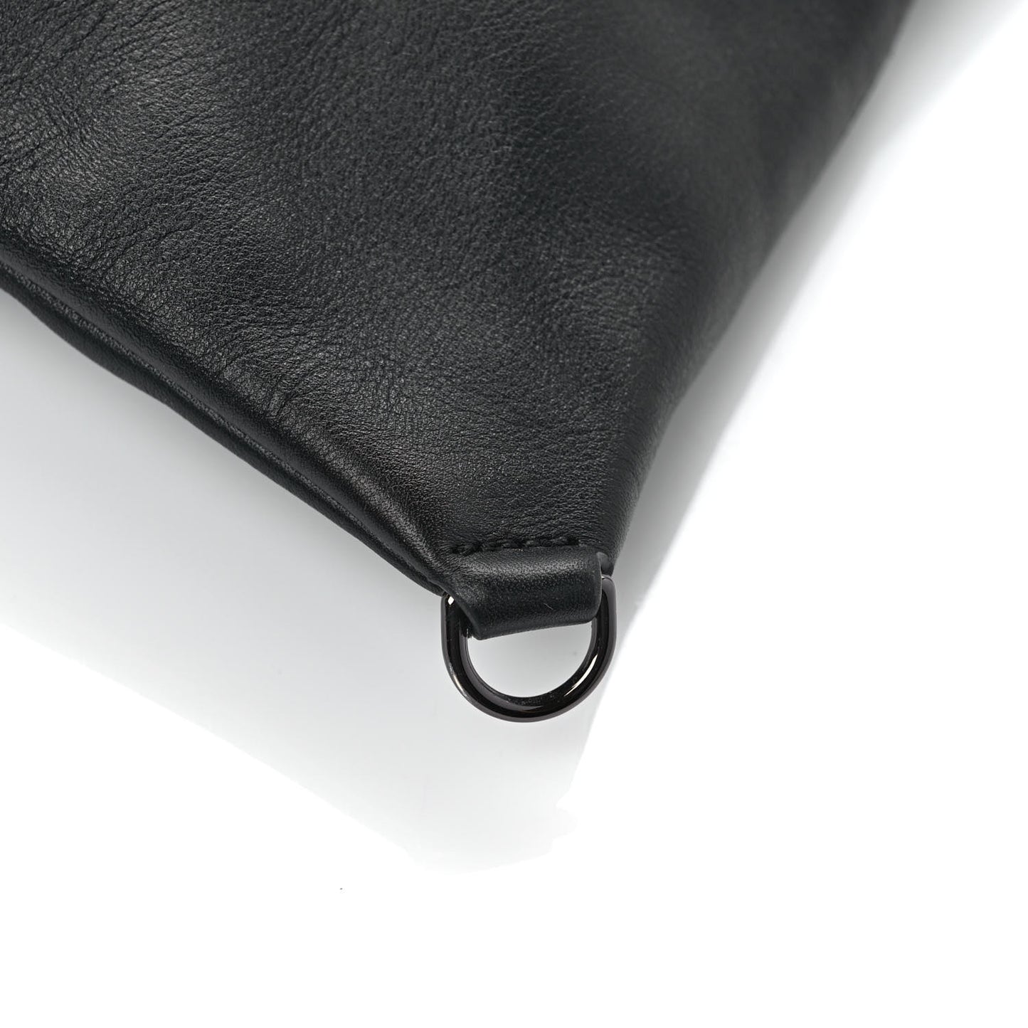 Calfskin Large Wingman Badges Shopping Tote Black
