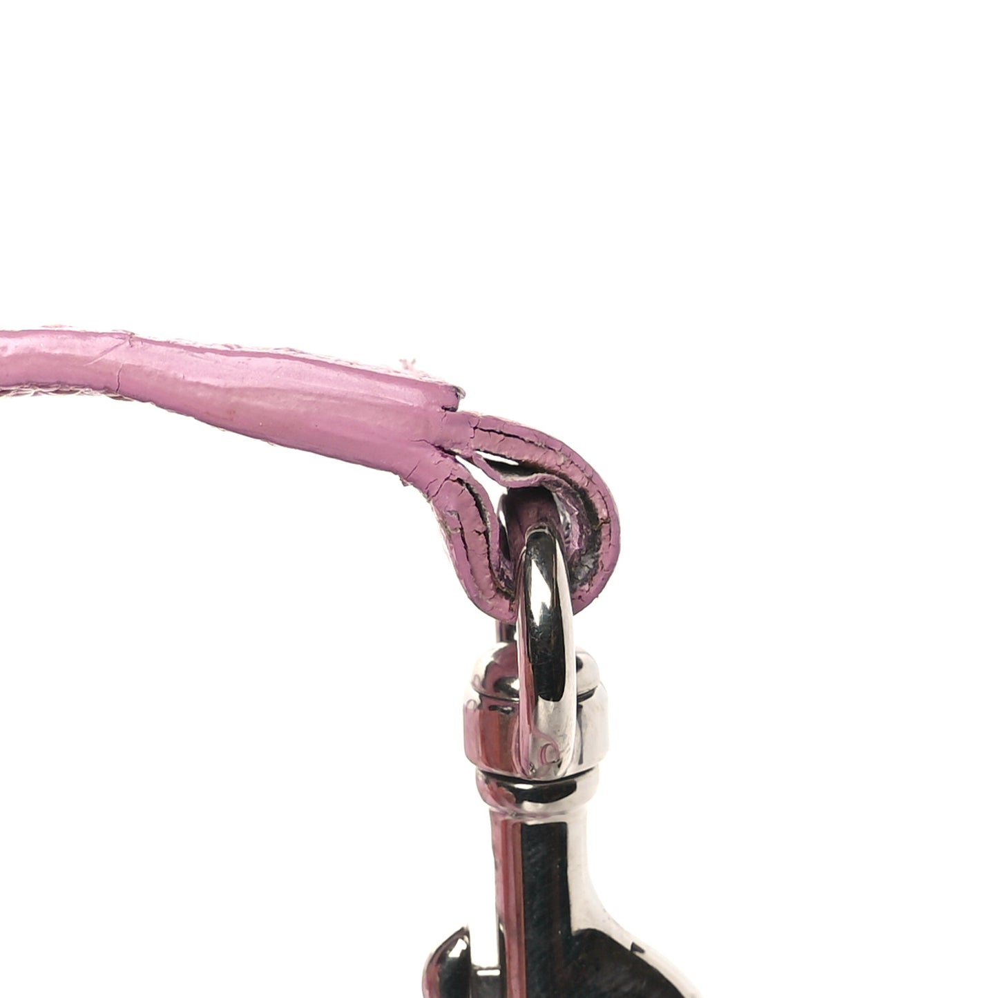 Grained Calfskin Mini Horizon Satchel Bright Pink