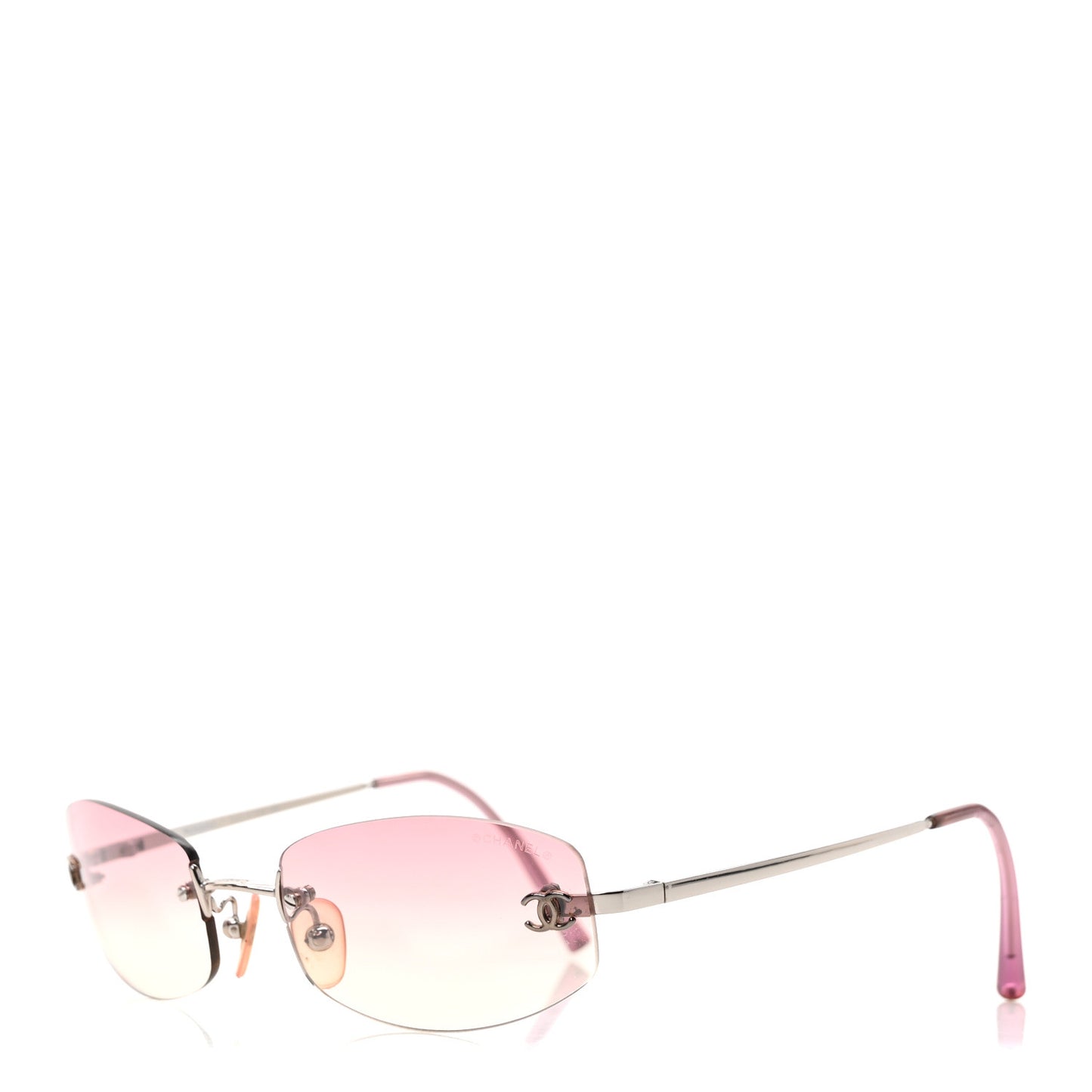 Metal CC Logo Sunglasses 4002 Pink