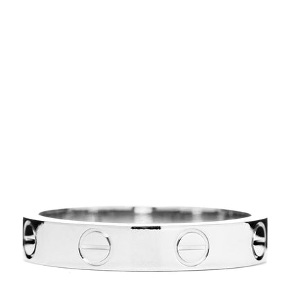 Cartier 18K White Gold 3.5mm LOVE Wedding Band Ring 53 6.25 3 of 4