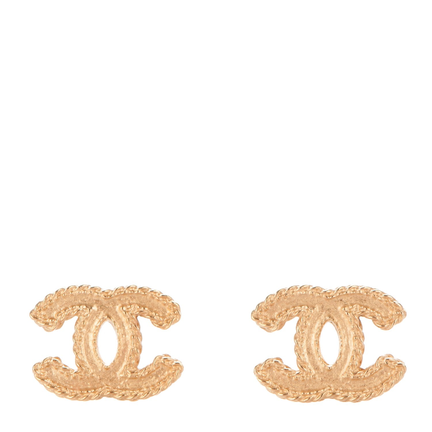 Chanel Metal CC Rope Earrings Gold 1 of 4
