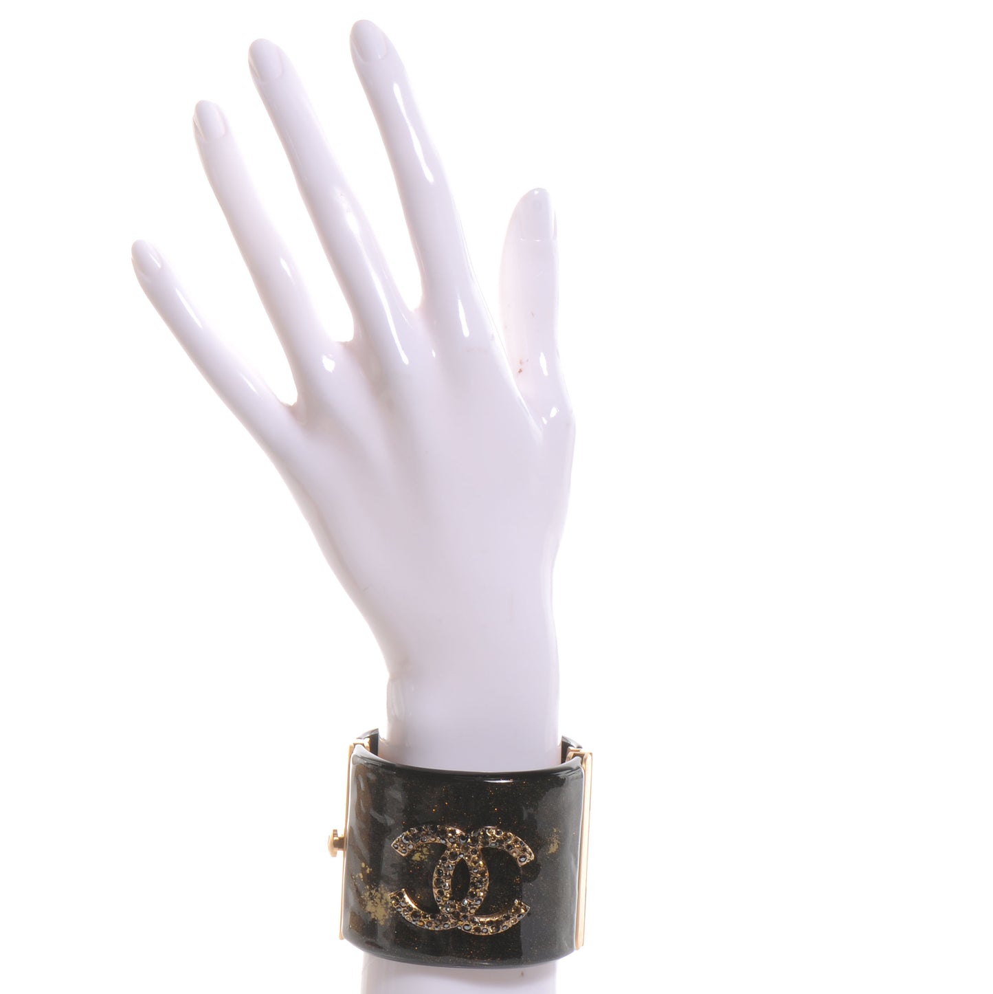Resin Crystal CC Cuff Black and Bronze