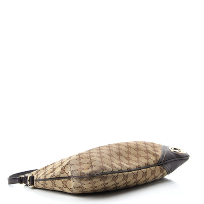 Gucci Monogram Medium New Britt Hobo Dark Brown 4 of 13