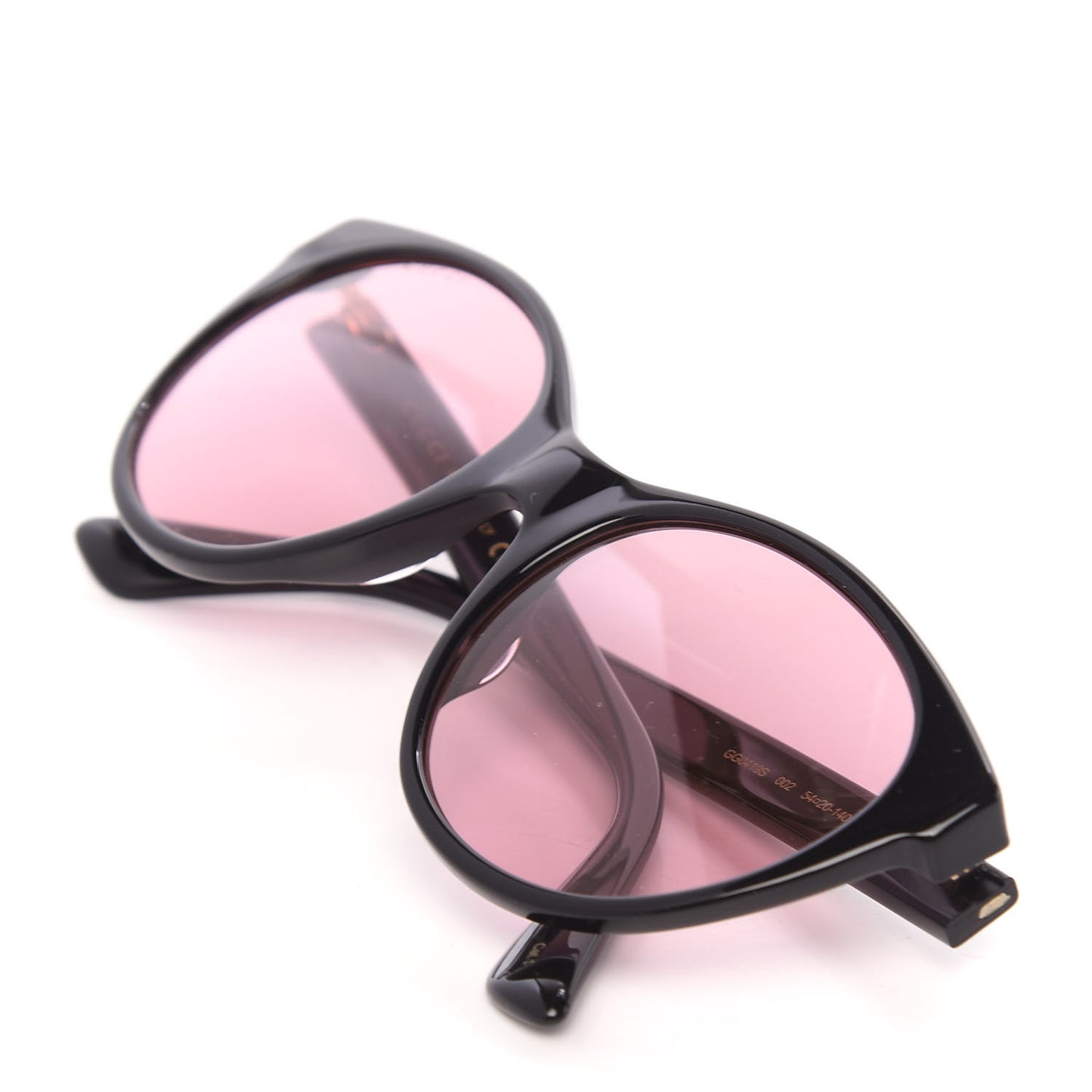 Crystal Round Frame Sunglasses GG 0419S Black