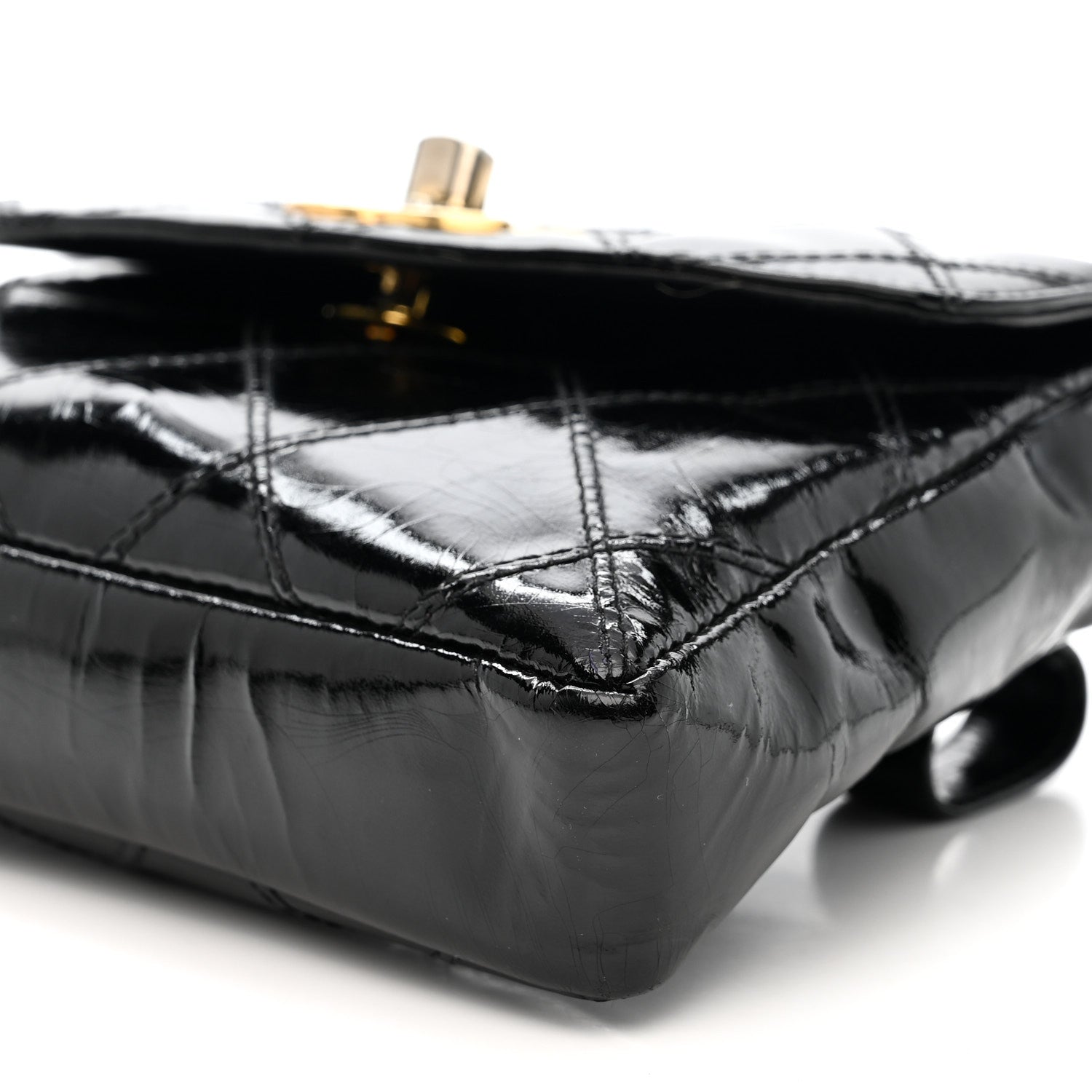 Chanel Patent Flap Waist Belt Bag Black 10 of 22