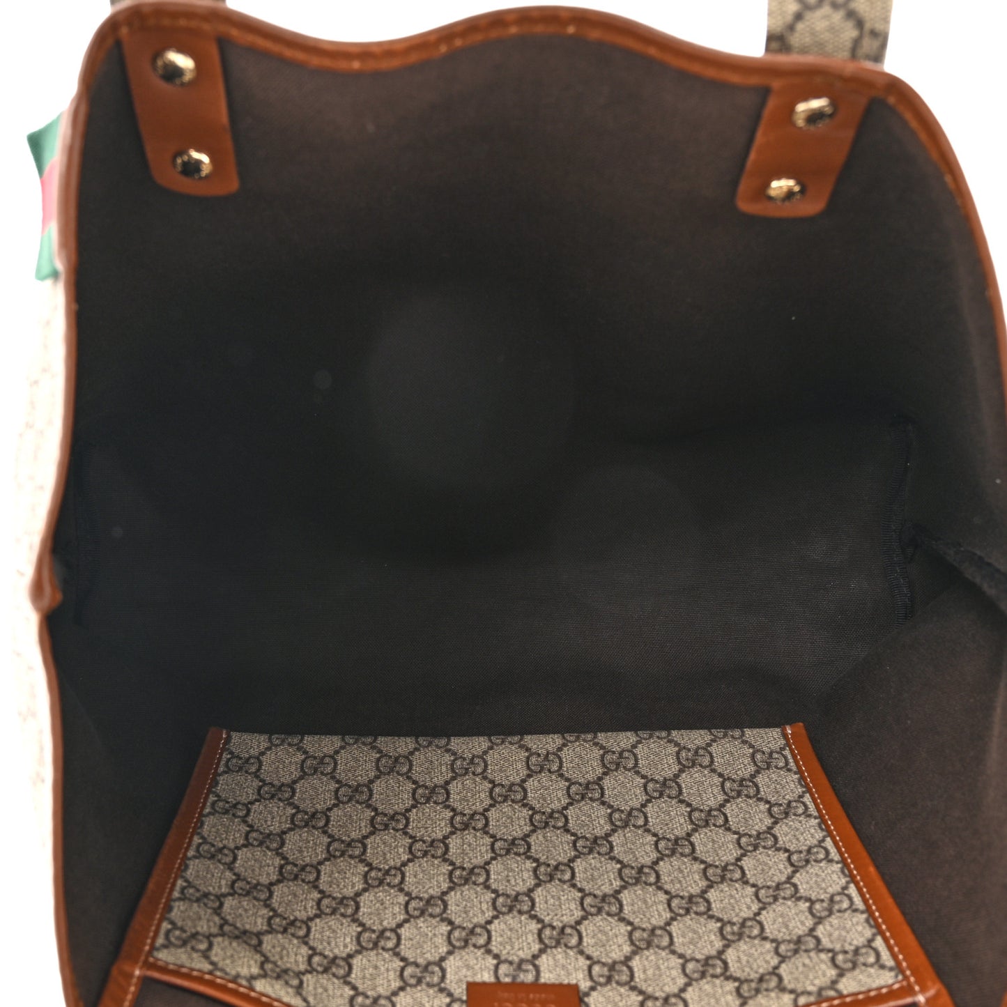 GG Plus Monogram Medium Signature Web Loop Tote Light Brown