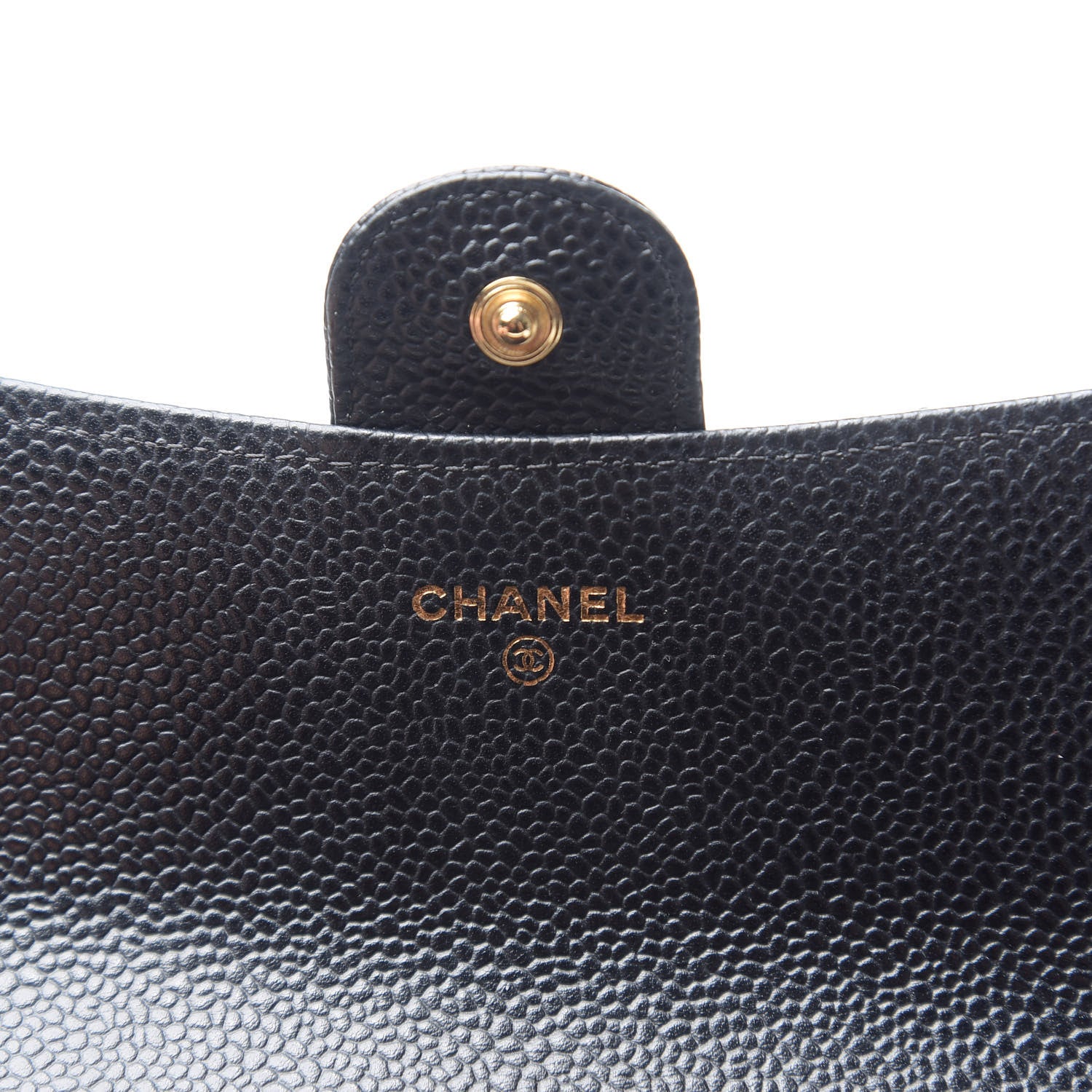 Chanel Caviar Quilted Large Gusset Flap Wallet Black 5 of 7