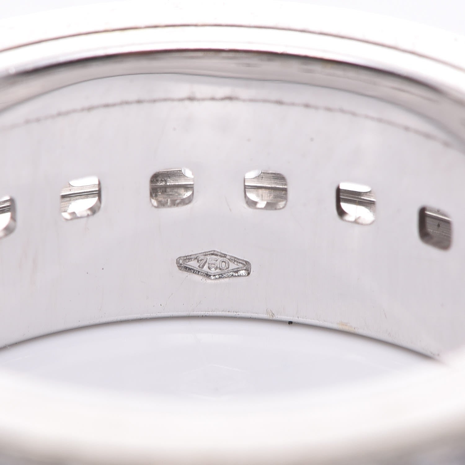 Gucci 18K White Gold Diamond Spinner Ring 52 6 5 of 5