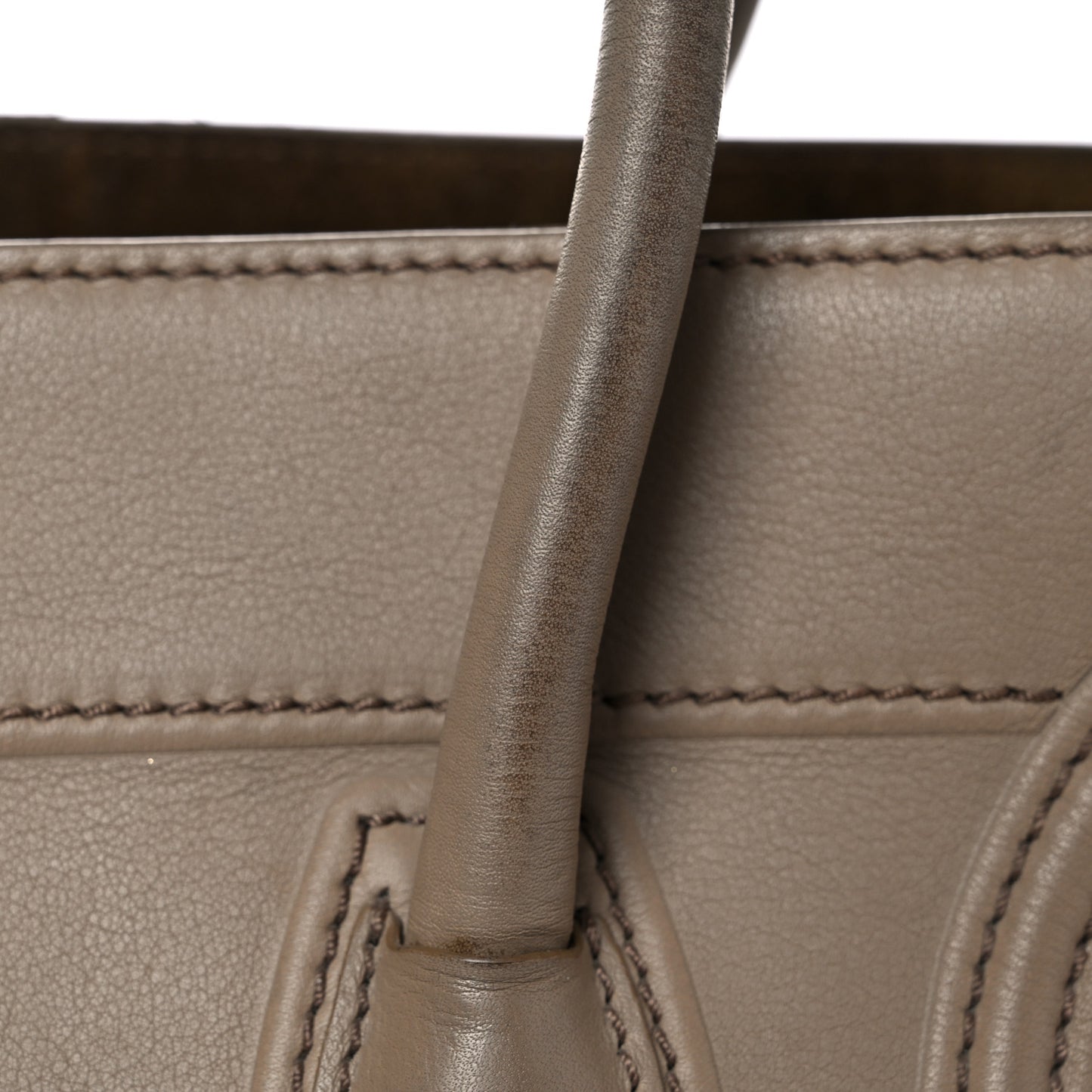 Grained Calfskin Medium Phantom Luggage Taupe
