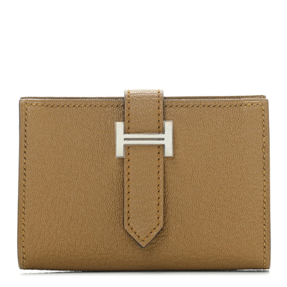 Hermes Chevre Mysore Mini Bearn Wallet Kraft 1 of 8