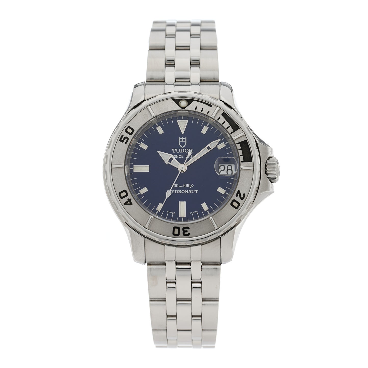 Stainless Steel 36mm Prince Date Hydronaut Automatic Watch Blue 85190