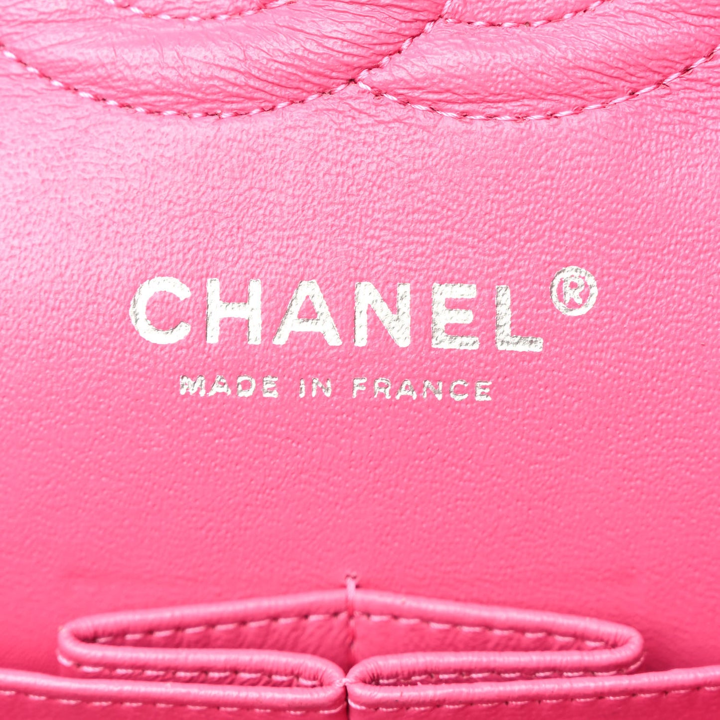 Patent Calfskin Quilted Medium Double Flap Pink