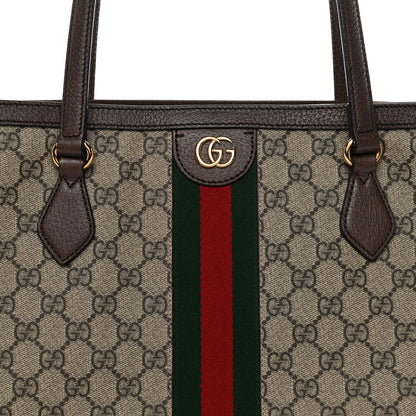 Gucci GG Supreme Monogram Medium Ophidia Shopping Tote Brown 8 of 10