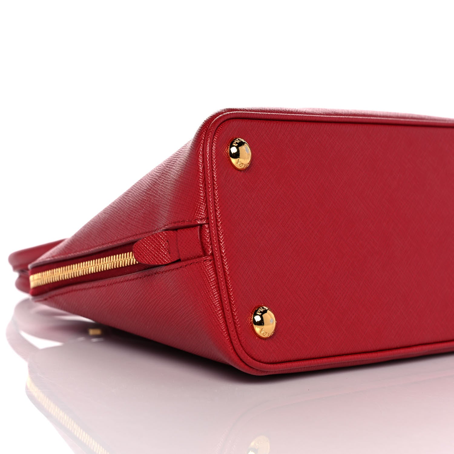 Prada Saffiano Vernice Small Promenade Tote Fuoco 7 of 8
