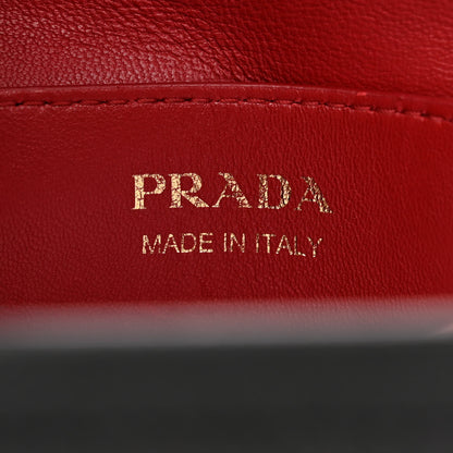 Prada Saffiano Cuir Small Double Bag Black Fuoco 6 of 14