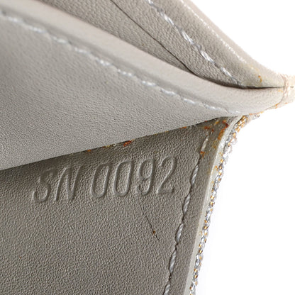 Louis Vuitton Satin Mini Monogram Porte-Monnaie Snap Wallet Silver 7 of 7