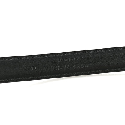 Celine Box Calfskin Medium 25mm Triomphe Belt 80 32 Black 6 of 8