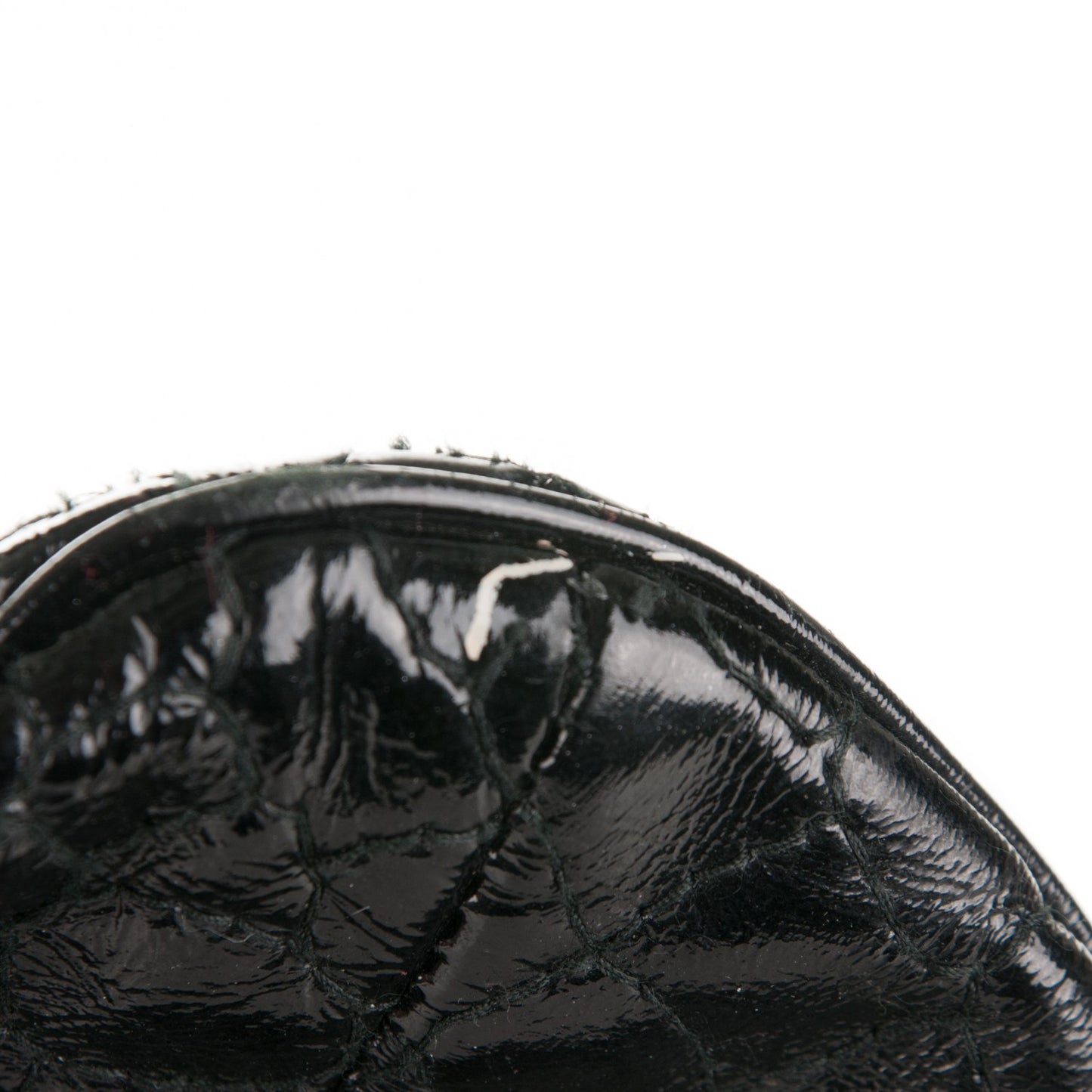 Patent Crocodile Embossed Tribute Tote Black