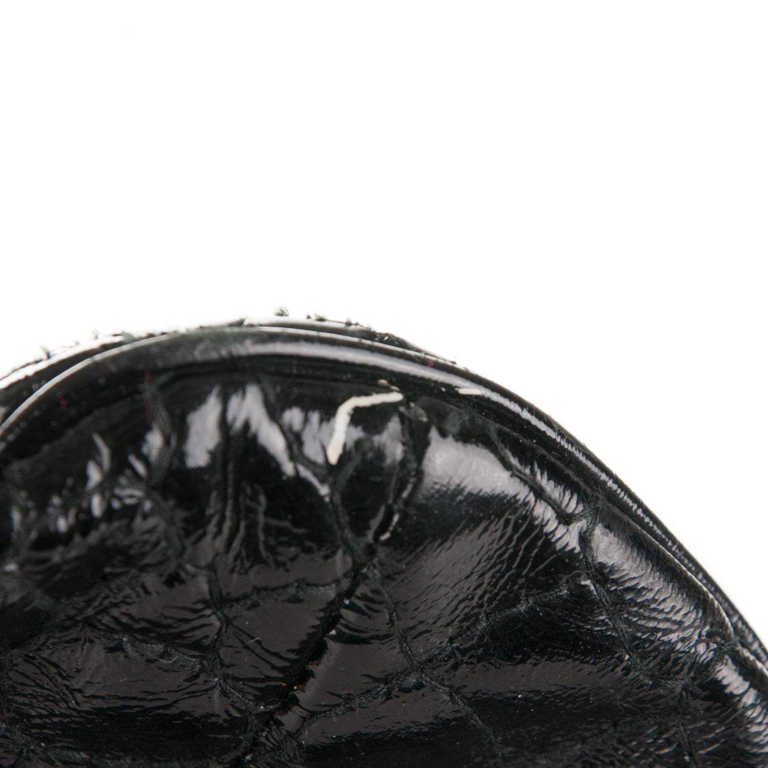 Saint Laurent Patent Crocodile Embossed Tribute Tote Black 8 of 8