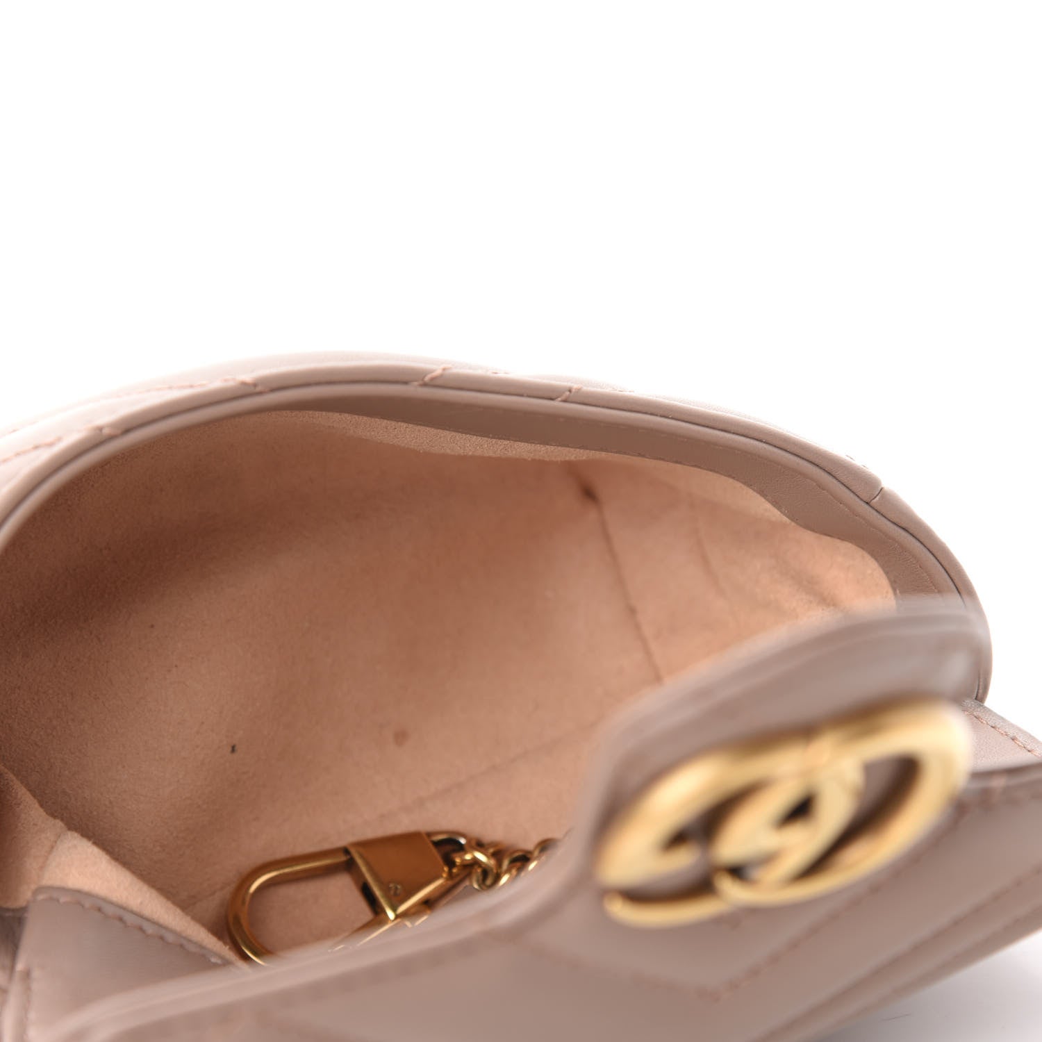 Gucci Calfskin Matelasse Super Mini GG Marmont Shoulder Bag Porcelain Rose 5 of 13