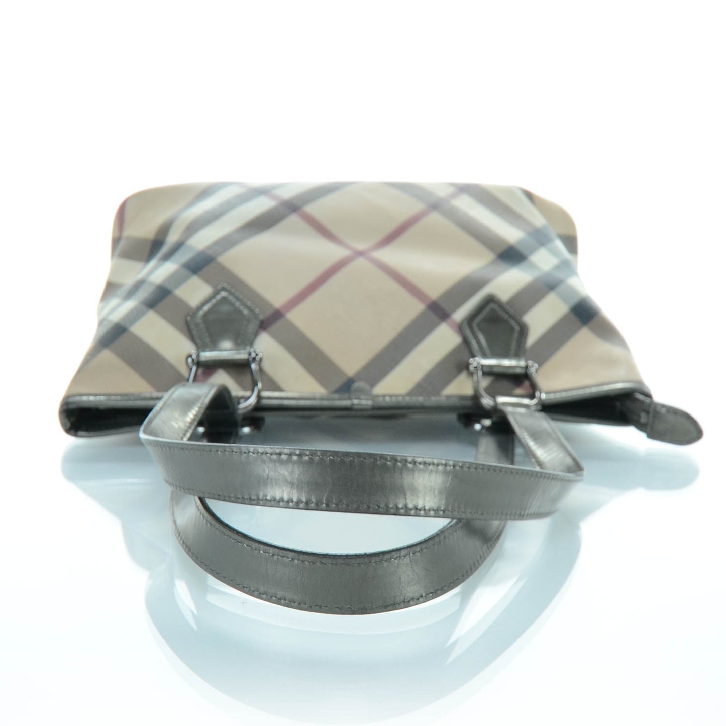 Metallic Calfskin Nova Check Tote
