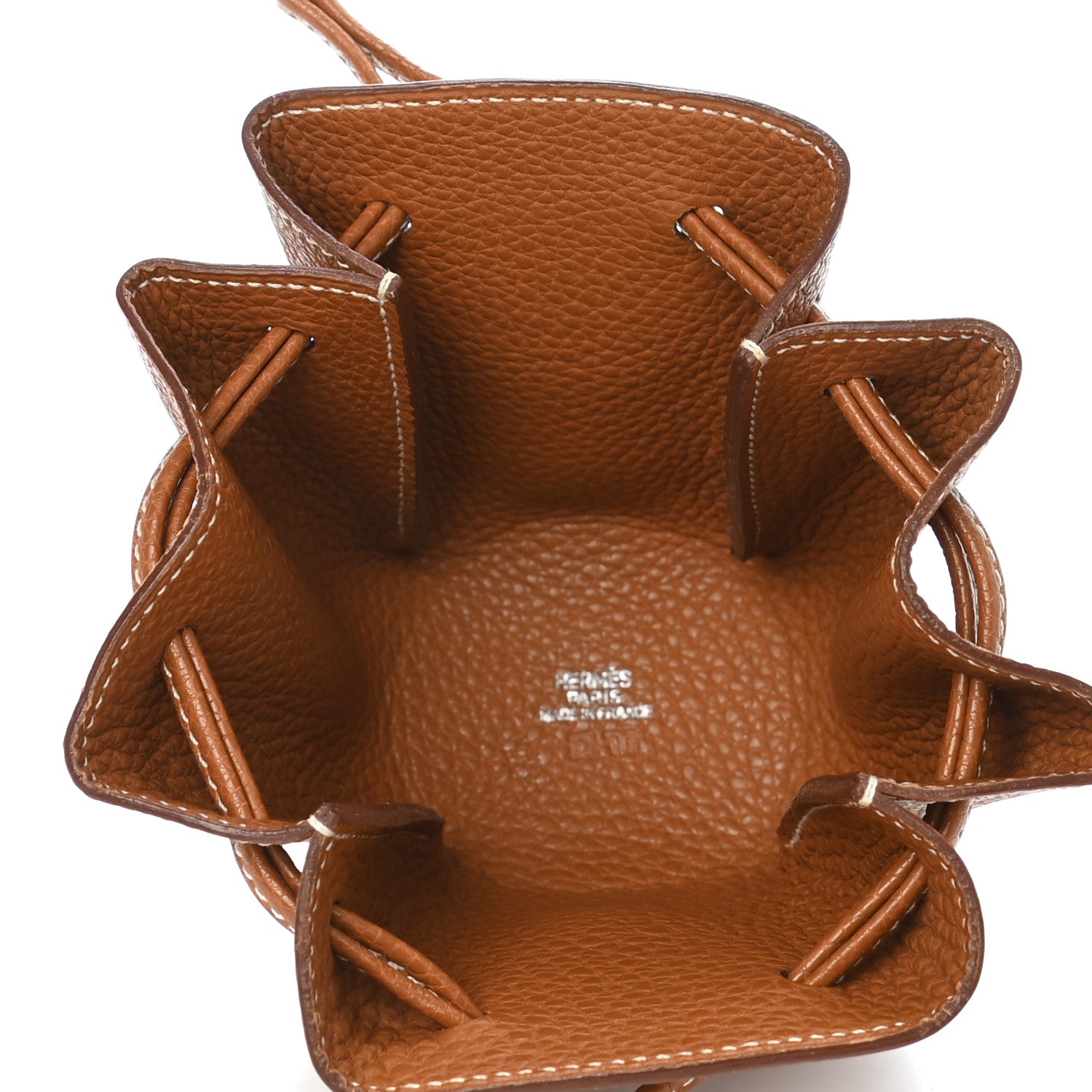 Hermes Taurillon Clemence Vespa Pouch Gold 4 of 6