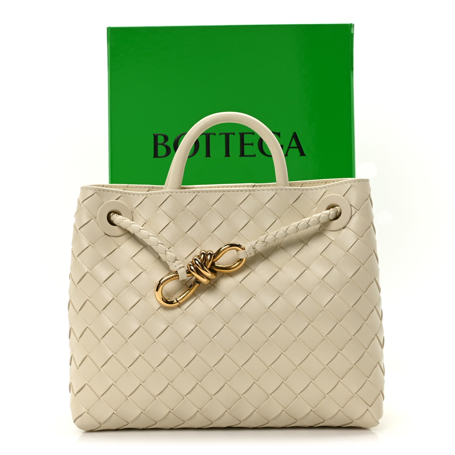 Bottega Veneta Nappa Intrecciato Small Andiamo Shoulder Bag Sea Salt 10 of 10