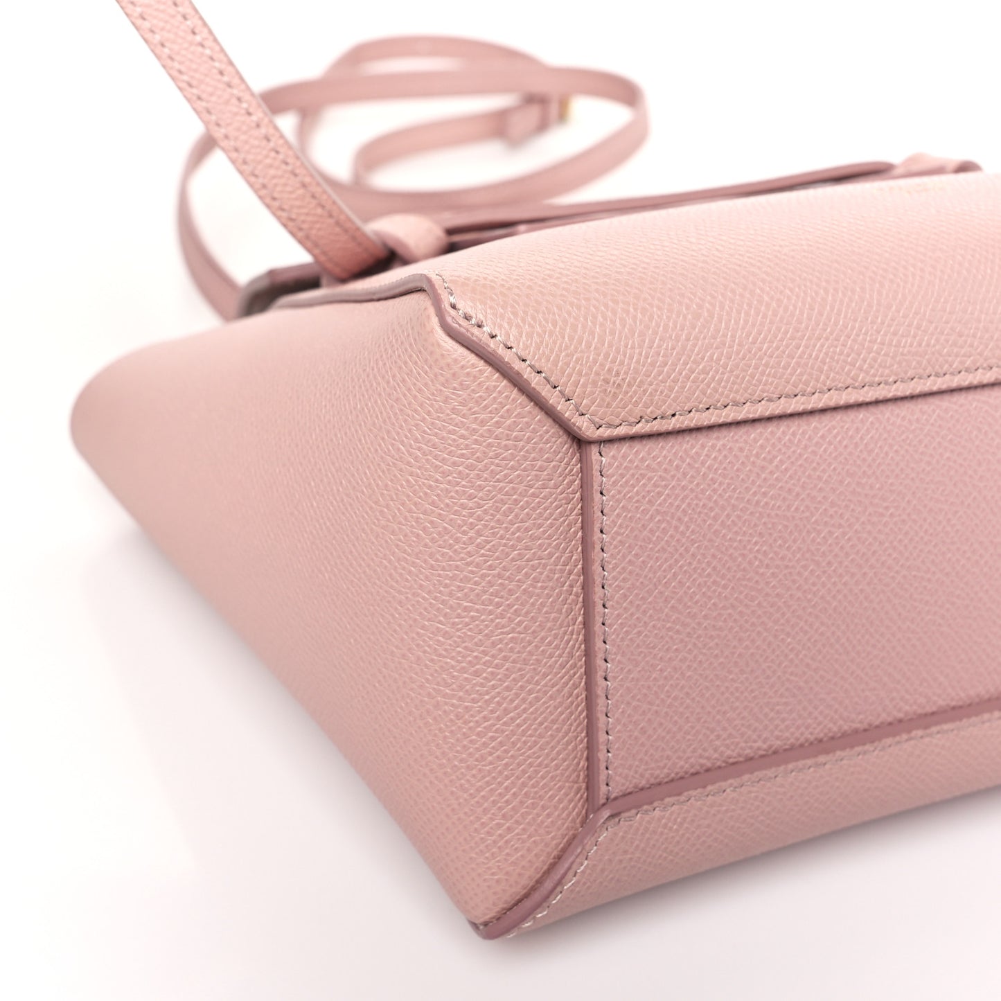 Grained Calfskin Nano Belt Bag Vintage Pink