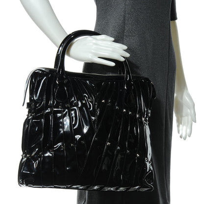 Valentino Garavani Patent Maizeon Studded Tote Black 2 of 7