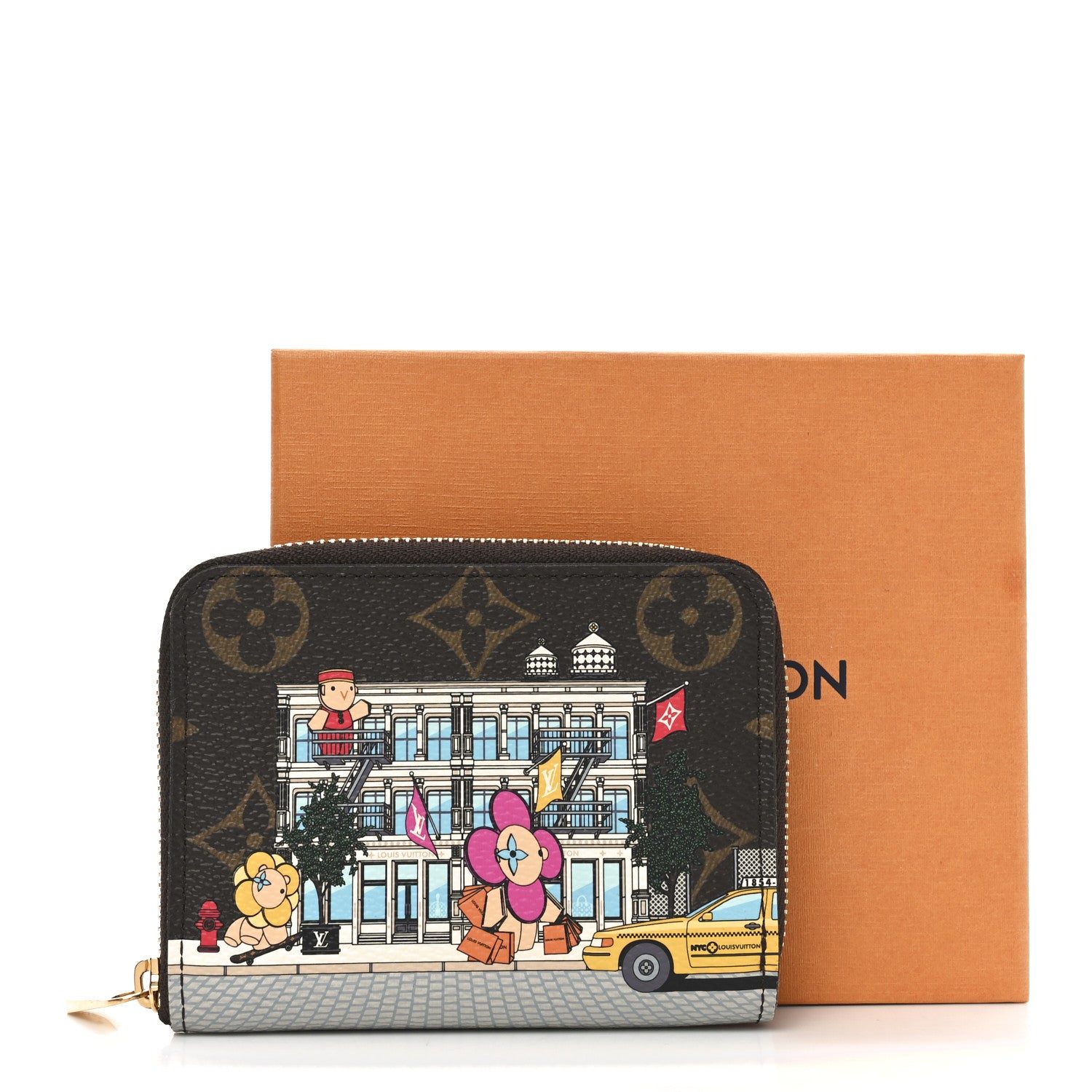 Louis Vuitton Monogram 2022 Christmas Animation New York Soho Zippy Coin Purse Yellow 7 of 7