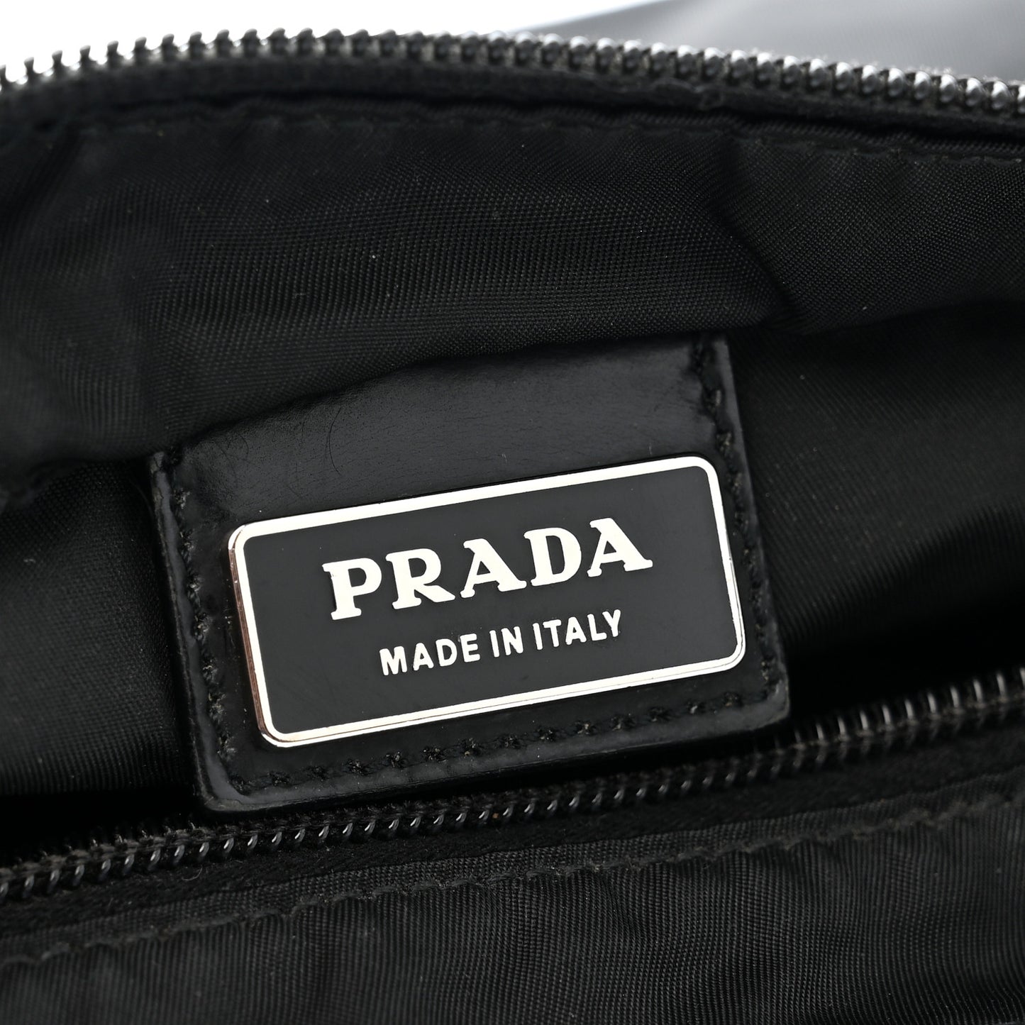 Tessuto Nylon Flat Messenger Bag Black