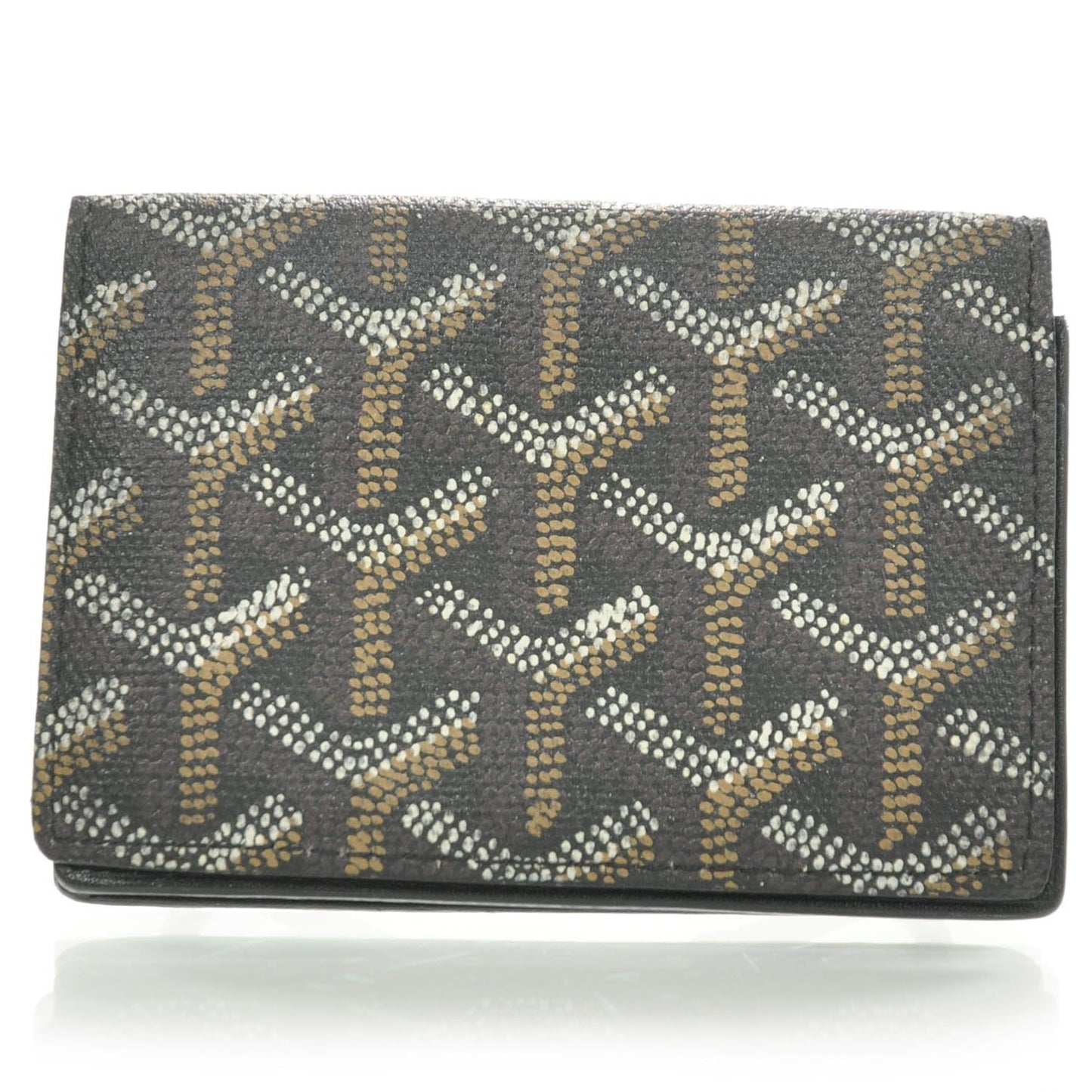 Goyardine Saint Marc Folding Card Case Black